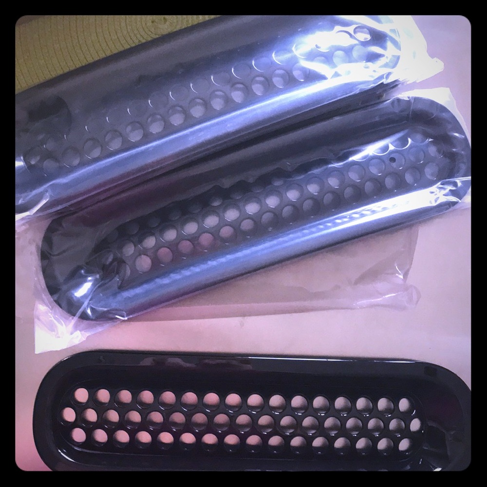 7 piece set black front grill insert cover kit